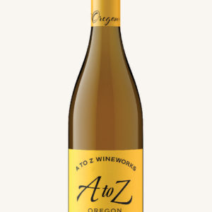 A to Z Pinot Gris bottle on background