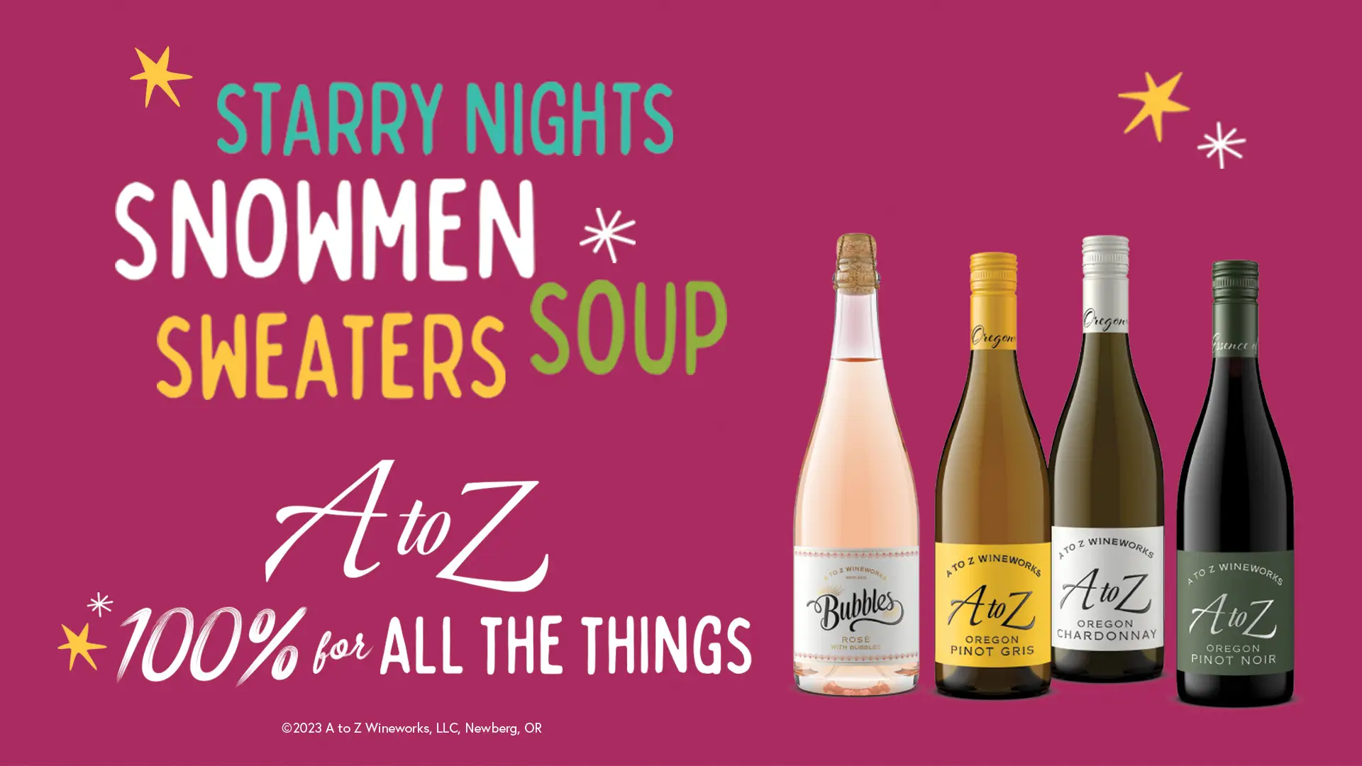 A to Z Wineworks holiday graphic