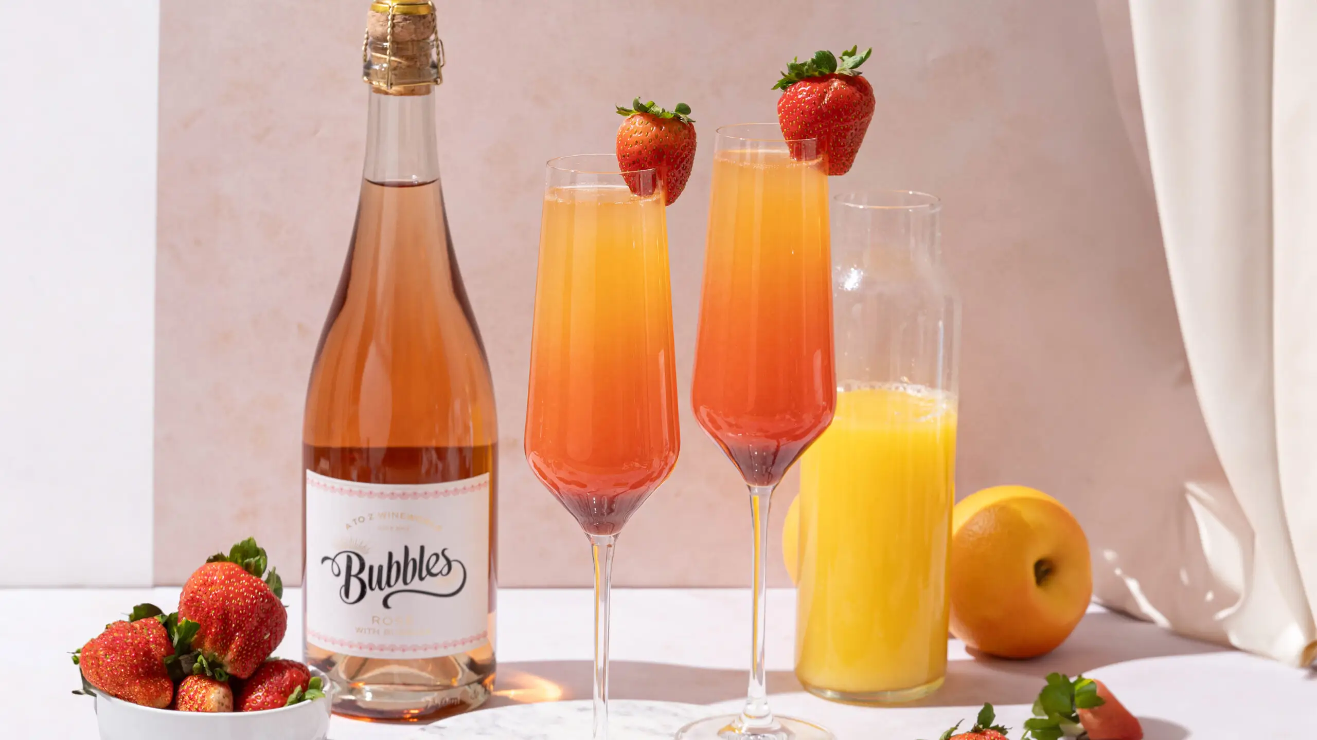 A to Z Strawberry Sunrise Mimosa