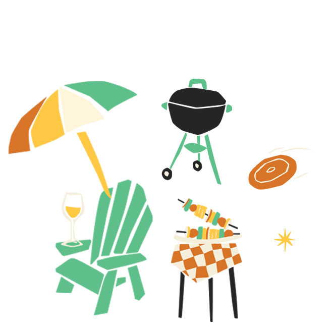 Summer landing page graphic