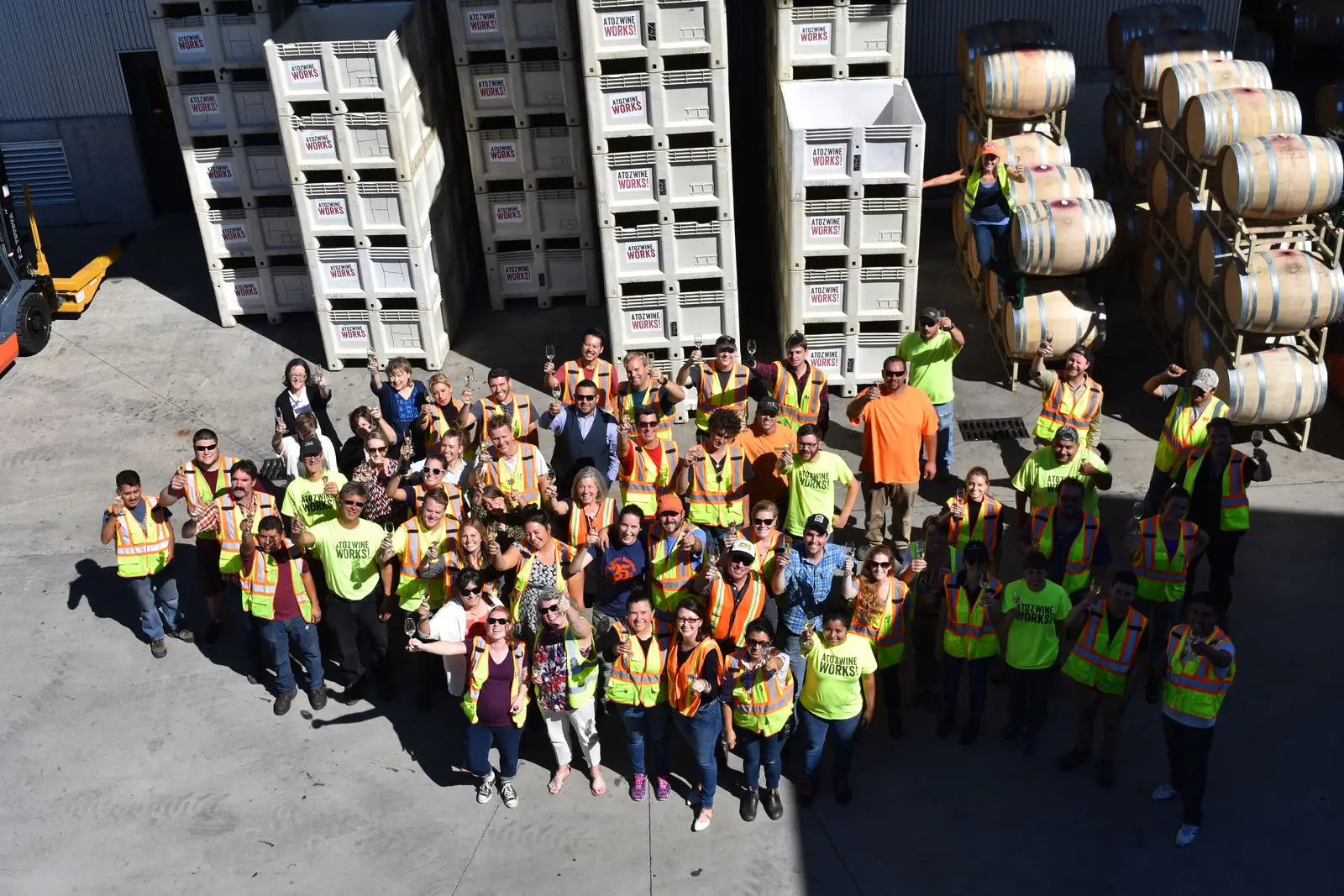 A to Z staff celebrating start of harvest